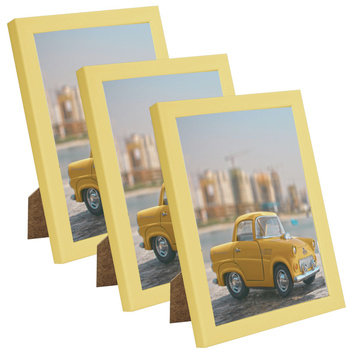 3x Yellow Photo Frame 18x24, I L13,15,030, Plexiglass