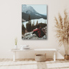 Canvas Print People Mountains Woman on the Trail 80x120