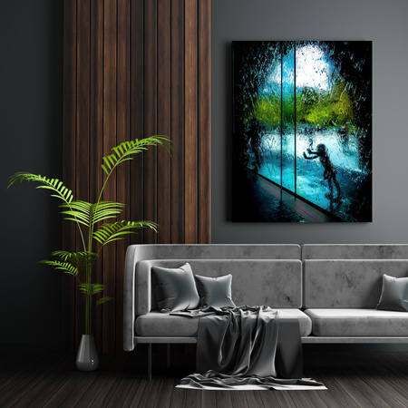Canvas Print People Water Curtain 30x40 cm