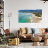 Canvas Print Water Shore Waves Mountains Nature 100x80 cm