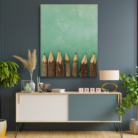 Canvas Print Colored Crayons 80x120