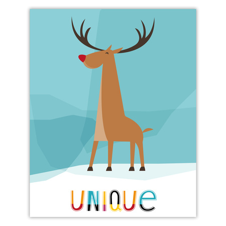 Children's Unique poster 24X30 cm + silver frame