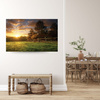 Canvas Print Sun Landscape Rural Trees Meadow 100x80 cm