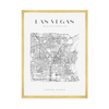 Poster Las Vegas city map square 40X50 cm + gold frame