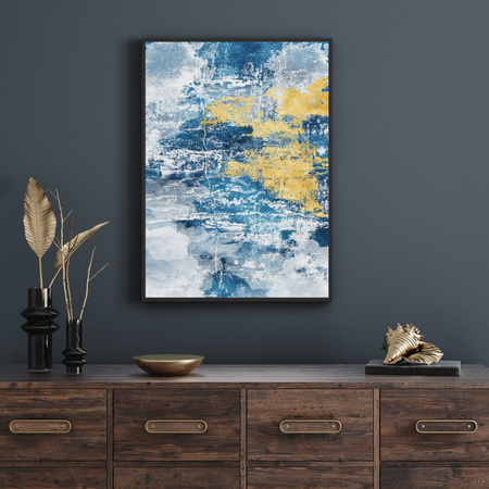 Poster Abstract_7 24X30 cm + gray stone frame