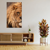 Canvas Print Face Mane and Eye of Lion Nature 80x120 cm