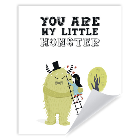 Children's poster You are my little monster 40X50 cm