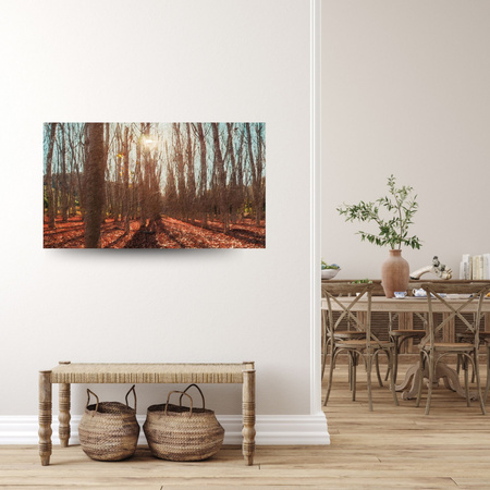 Canvas Print Autumn Forest Leaves Colorful Nature 100x80 cm