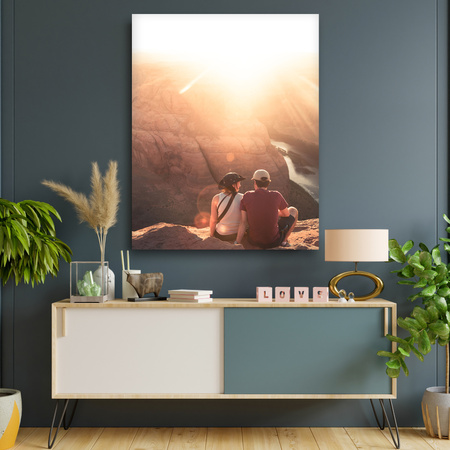 Canvas Print Grand Canyon Couple Sun River 80x120