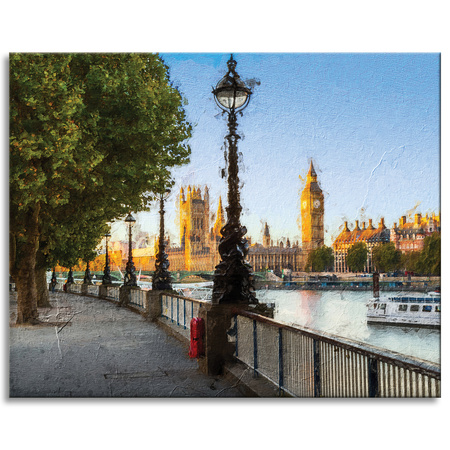 Canvas Print Pastels London Big Ben 100x80 cm