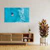 Canvas Print Sailboat Water Ocean Waves 100x80 cm