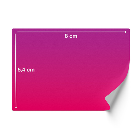 STICKERS with LOGO Rectangular with print Waterproof Text Photo 80x54 mm