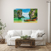 Canvas Print Boats on the Shore Water Landscape 100x80 cm