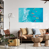 Canvas Print Boats Water Colors Waves 100x80 cm
