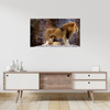 Canvas Print Pair of Lions on Rock Mountains Nature 100x80 cm