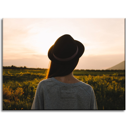 Canvas Print Nature Woman in Hat 40x30 cm
