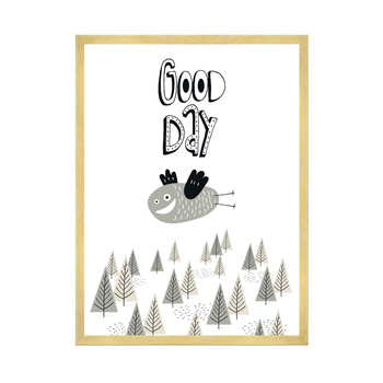Children's poster Good day_2 40X50 cm + gold frame