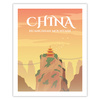 Poster Country of China 40X50 cm + gold frame