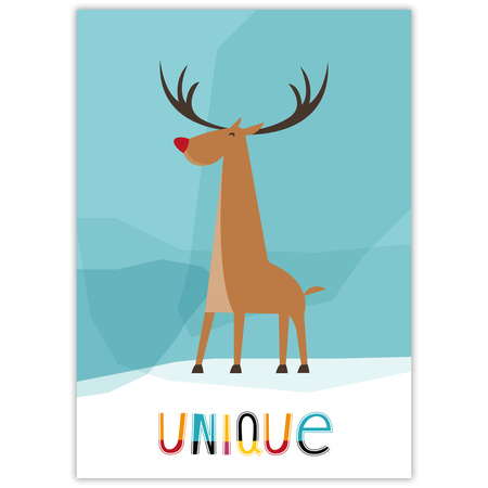 Children's Unique poster 21X29.7 cm + green frame