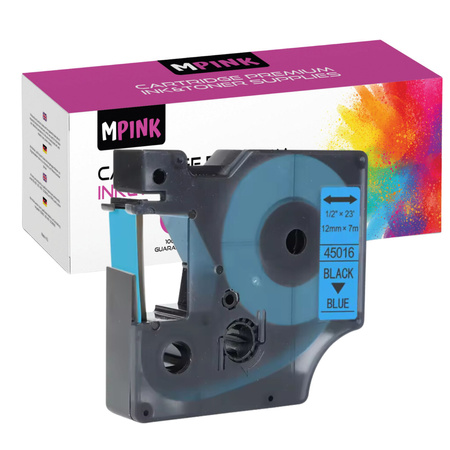 DYMO D1 12mm tape 7m blue black GP-DY45016