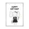 Birthday Poster Happy birthday 40X50 cm + silver frame
