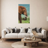 Canvas Print Muddy Elephant Nature Nature 80x120 cm