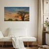 Canvas Print Sunset on the Savannah 100x80 cm