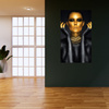 Canvas Print Woman Golden Face and Fingers 80x120 cm