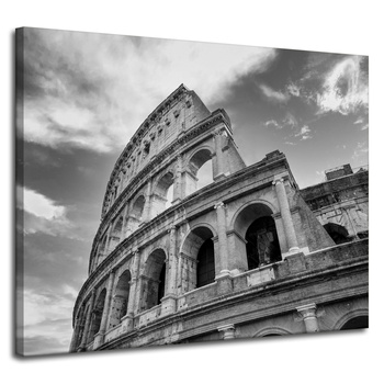 Canvas Print Architecture Colosseum black and white 100X80 cm