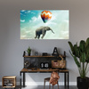 Canvas Print Abstract Flying Elephant Art 100x80 cm