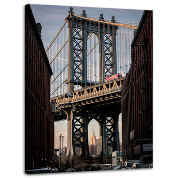 Canvas Print Architecture New York Bridge 30x40 cm