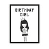Birthday Poster Birthday girl 30X40 cm + black frame