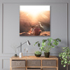 Canvas Print Grand Canyon Couple Sun River 90x90