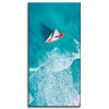 Canvas Print Sailboat Waves Sand Shore 40x80 cm