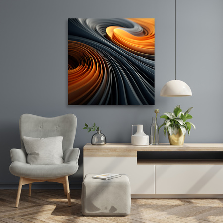 Canvas Print Abstraction Swirls Spirals 90x90