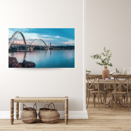 Canvas Print Juscelino Kubitschek Bridge Brazil 100x80 cm