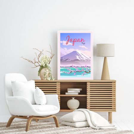 Poster Country of Japan 40X50 cm + gold frame