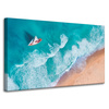 Canvas Print Sailboat Waves Sand Shore 100x60 cm
