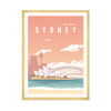 Poster City of Sydney_2 40X50 cm + gold frame