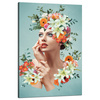 Canvas Print Beautiful Woman Flowers Portrait 80x120 cm