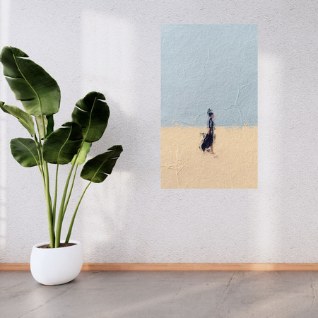 Canvas Print Abstract Woman on Sand Art 80x120 cm