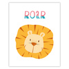 Children's Roar poster 24X30 cm + gold frame