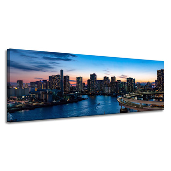 Canvas Print Architecture Rainbow Bridge Tokyo 150X50 cm