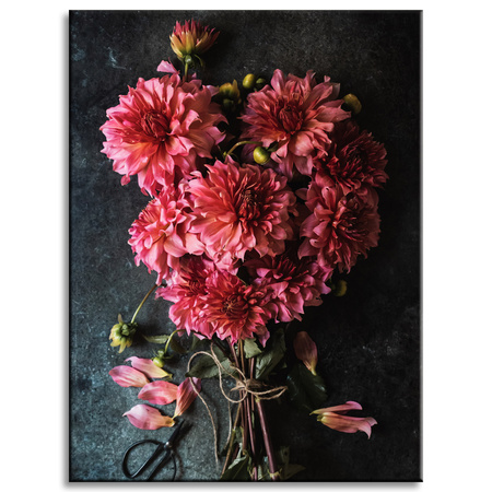 Canvas Print Botany Dahlia Bouquet 30x40 cm