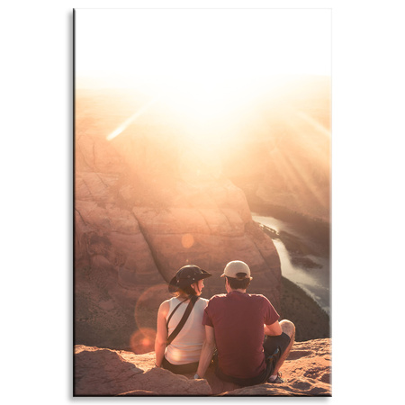 Canvas Print Grand Canyon Couple Sun River 80x120