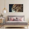 Canvas Print Lion Face and Eyes Wildness 100x80 cm