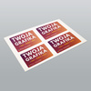 STICKERS with LOGO Rectangular with print Waterproof Text Photo 100x67 mm