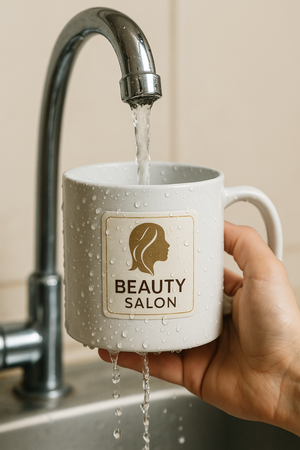 STICKERS with LOGO Square with print Waterproof Text Photo 90x90 mm