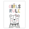 Poster Children's Girls rule 40X50 cm + gold frame