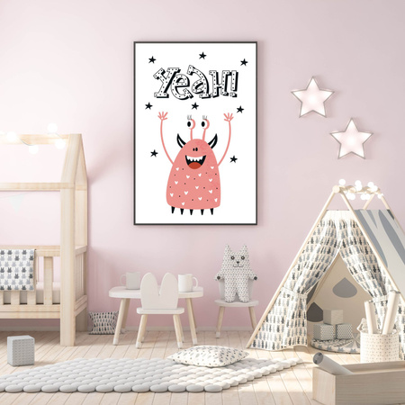 Poster Baby Yeah! 40X50 cm + gold frame